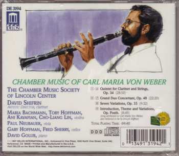 CD The Chamber Music Society Of Lincoln Center: Chamber Music Of Carl Maria Von Weber 314618