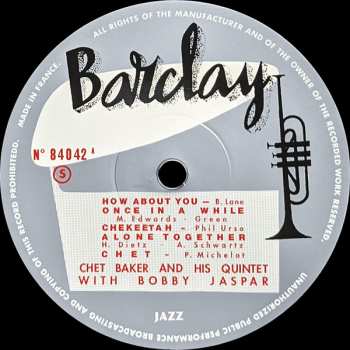 LP The Chet Baker Quintet: Chet Baker And His Quintet With Bobby Jaspar LTD 410754