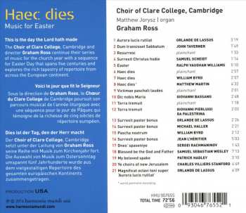 CD The Choir Of Clare College: Haec Dies 104404
