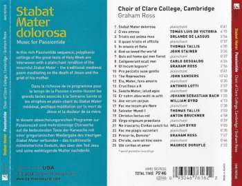 CD The Choir Of Clare College: Stabat Mater Dolorosa: Music For Passiontide 263356