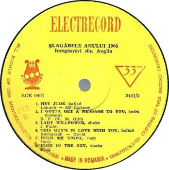 LP The Clive Allan Orchestra And Singers: Șlagărele Anului 1968