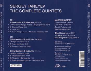 2CD Sergey Ivanovich Taneyev: The Complete Quintets 7721