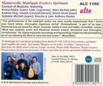 CD The Consort Of Musicke: Madrigali Erotici E Spirituali 439417