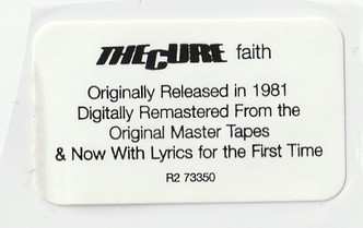 CD The Cure: Faith