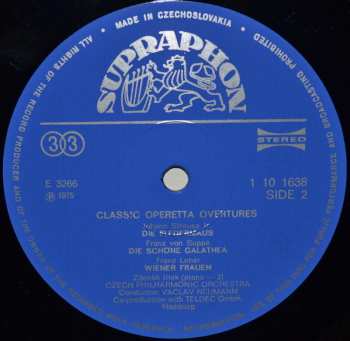 LP The Czech Philharmonic Orchestra: Classic Operetta Overtures 367929