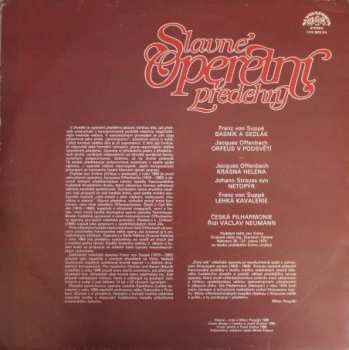 LP The Czech Philharmonic Orchestra: Slavné Operetní Předehry