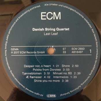 LP The Danish String Quartet: Last Leaf 66789