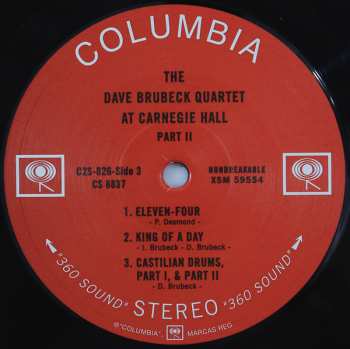 2LP The Dave Brubeck Quartet: At Carnegie Hall LTD 142016