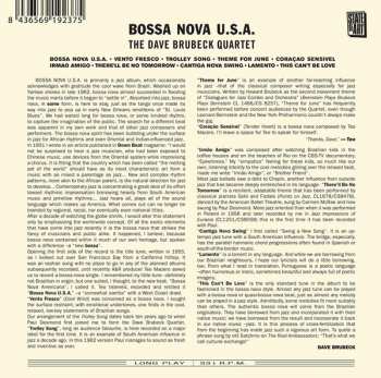 CD The Dave Brubeck Quartet: Bossa Nova U.S.A. LTD 344565