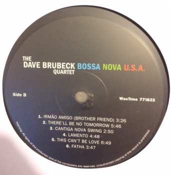 LP The Dave Brubeck Quartet: Bossa Nova U.S.A. LTD 76067