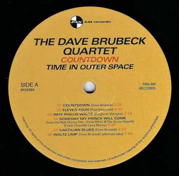 LP The Dave Brubeck Quartet: Countdown Time In Outer Space LTD 61035