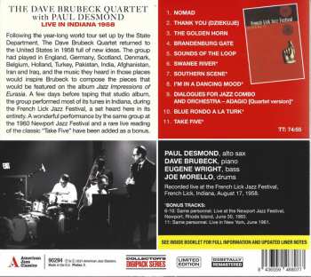 CD The Dave Brubeck Quartet: Live In Indiana 1958 LTD | DIGI 98375