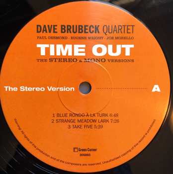 2LP The Dave Brubeck Quartet: Time Out LTD 352920