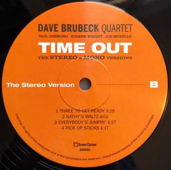 2LP The Dave Brubeck Quartet: Time Out LTD 352920