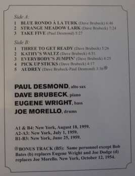 LP The Dave Brubeck Quartet: Time Out LTD 75559