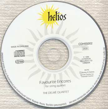 CD The Delmé String Quartet: Favourite Encores For String Quartet