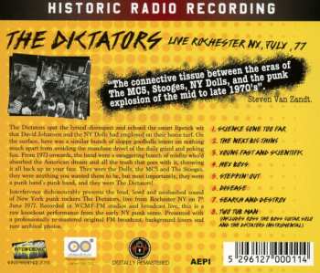 CD The Dictators: Live Rochester NY, July, 77 493154