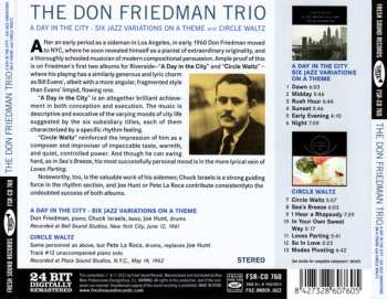 CD Don Friedman Trio: A Day In The City - Six Variations On A Theme And Circle Waltz 455013