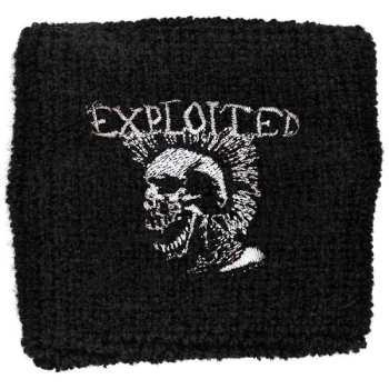 Merch The Exploited: The Exploited Embroidered Wristband: Mohican Skull
