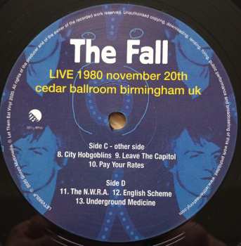 2LP The Fall: Live 1980 November Cedar Ballroom Birmingham UK DLX | LTD 79484