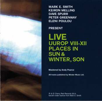 CD The Fall: Live Uurop VIII-XII Places In Sun & Winter, Son 91635