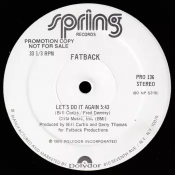 The Fatback Band: Let's Do It Again