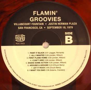 LP The Flamin' Groovies: Vaillancourt Fountain - Justin Herman Plaza - San Francisco, CA - September 19, 1979 LTD | CLR 131304