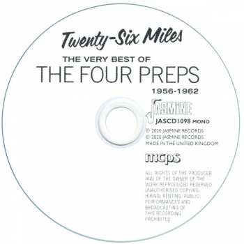 CD The Four Preps: The Very Best Of The Four Preps - Twenty-Six Miles, 1956-1962 323478