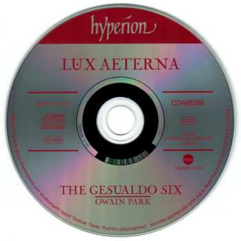 CD The Gesualdo Six: Lux Aeterna 501909