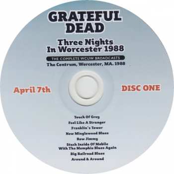 6CD The Grateful Dead: Three Nights In Worcester 1988 233336