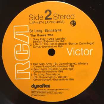 LP The Guess Who: So Long, Bannatyne