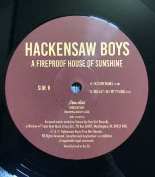 LP The Hackensaw Boys: A Fireproof House Of Sunshine  66995