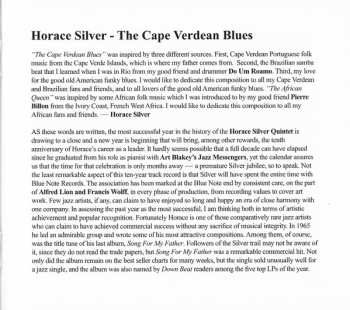 CD The Horace Silver Quintet: The Cape Verdean Blues