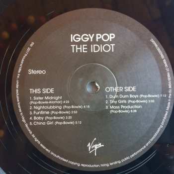 LP Iggy Pop: The Idiot 17172