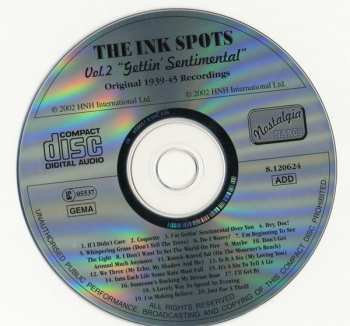 CD The Ink Spots: Gettin' Sentimental - Vol 2 1939-1945 264951