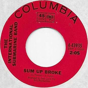 Album The International Submarine Band: Sum Up Broke / One Day Week