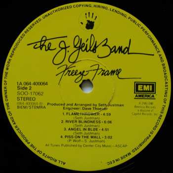 LP The J. Geils Band: Freeze-Frame 110561