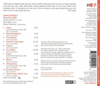 CD The Jimmy Giuffre Trio: Graz  Live 1961 257189