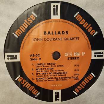 LP The John Coltrane Quartet: Ballads 423866