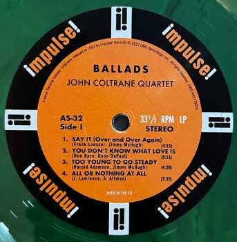LP The John Coltrane Quartet: Ballads LTD | CLR 425961