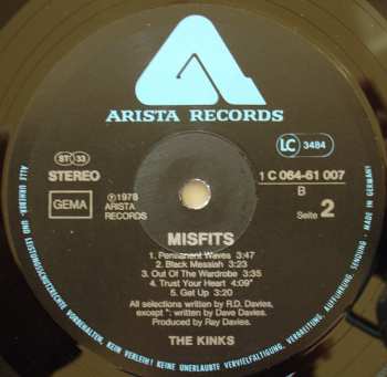 LP The Kinks: Misfits LTD | CLR 423534