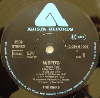 LP The Kinks: Misfits LTD | CLR 423534