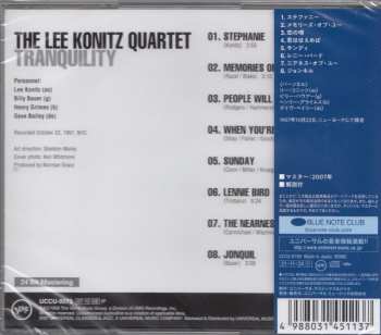 CD The Lee Konitz Quartet: Tranquility LTD 413344