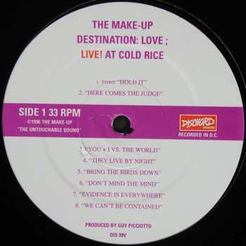 LP The Make-Up: Destination: Love; Live! At Cold Rice 81729