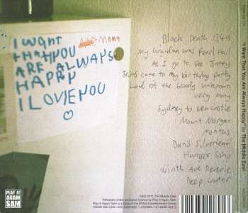 CD The Middle East: I Want That You Are Always Happy 246852