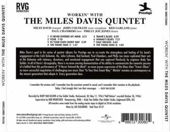 CD The Miles Davis Quintet: Workin' With The Miles Davis Quintet 118952
