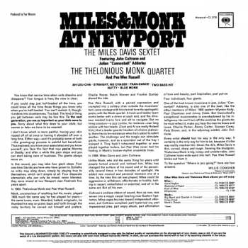 LP The Miles Davis Sextet: Miles & Monk At Newport 337825