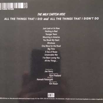 CD The Milk Carton Kids: All The Things That I Did And All The Things That I Didn't Do 191945