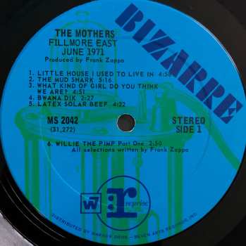 LP The Mothers: Fillmore East - June 1971