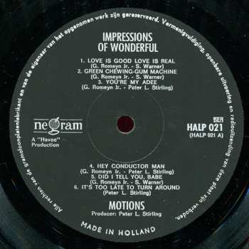 LP The Motions: Impressions Of Wonderful NUM | LTD | CLR 416015